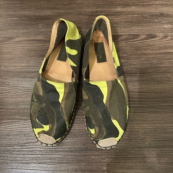 Valentino Shoes - Valentino Camouflage Flats in Green and Brown
